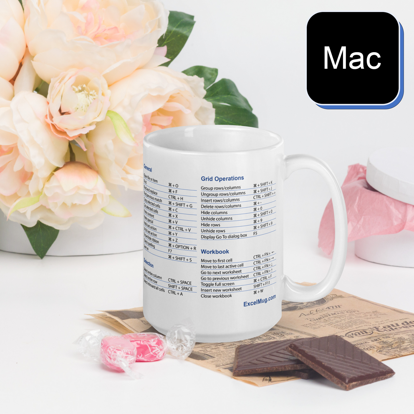 The Excel Super Shortcuts Mug (for Mac)